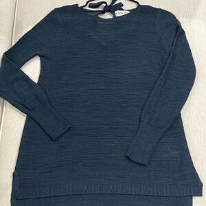 Women's Navy Sweater with Bow Detail